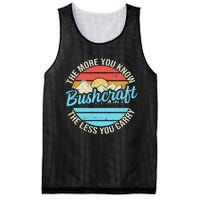 The More You Know The Less You Carry Retro Bushcraft Mesh Reversible Basketball Jersey Tank