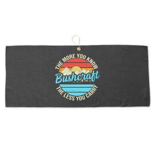 The More You Know The Less You Carry Retro Bushcraft Large Microfiber Waffle Golf Towel