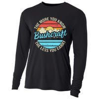 The More You Know The Less You Carry Retro Bushcraft Cooling Performance Long Sleeve Crew