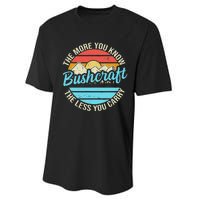 The More You Know The Less You Carry Retro Bushcraft Performance Sprint T-Shirt