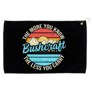 The More You Know The Less You Carry Retro Bushcraft Grommeted Golf Towel