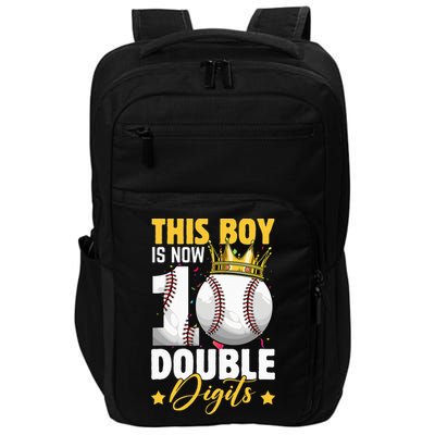 This Now 10 Double Digits Baseball 10 Years Old Birthday Impact Tech Backpack
