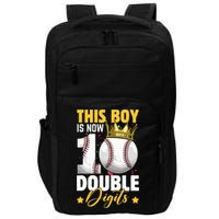 This Now 10 Double Digits Baseball 10 Years Old Birthday Impact Tech Backpack