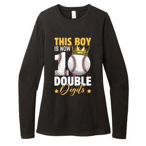 This Now 10 Double Digits Baseball 10 Years Old Birthday Womens CVC Long Sleeve Shirt