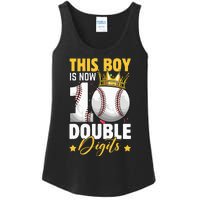 This Now 10 Double Digits Baseball 10 Years Old Birthday Ladies Essential Tank