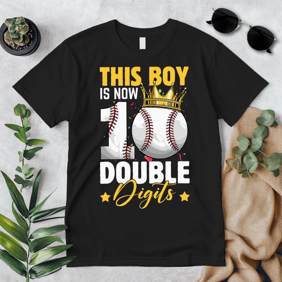 This Now 10 Double Digits Baseball 10 Years Old Birthday Premium T-Shirt