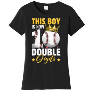 This Now 10 Double Digits Baseball 10 Years Old Birthday Women's T-Shirt