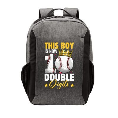 This Now 10 Double Digits Baseball 10 Years Old Birthday Vector Backpack