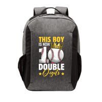 This Now 10 Double Digits Baseball 10 Years Old Birthday Vector Backpack