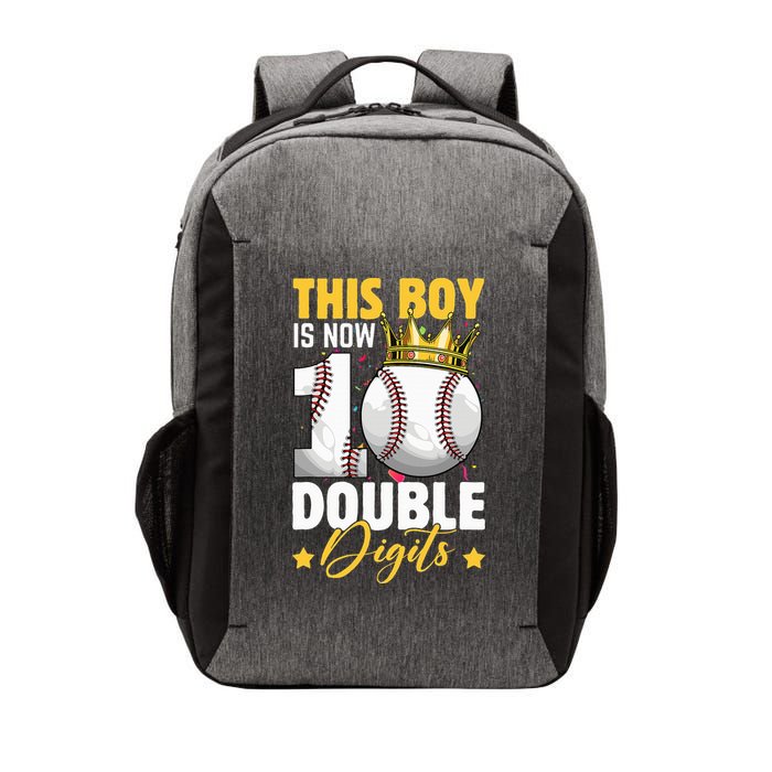 This Now 10 Double Digits Baseball 10 Years Old Birthday Vector Backpack