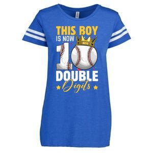 This Now 10 Double Digits Baseball 10 Years Old Birthday Enza Ladies Jersey Football T-Shirt