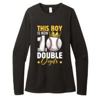 This Now 10 Double Digits Baseball 10 Years Old Birthday Womens CVC Long Sleeve Shirt