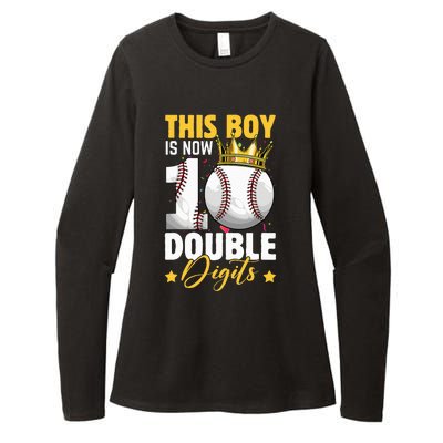 This Now 10 Double Digits Baseball 10 Years Old Birthday Womens CVC Long Sleeve Shirt