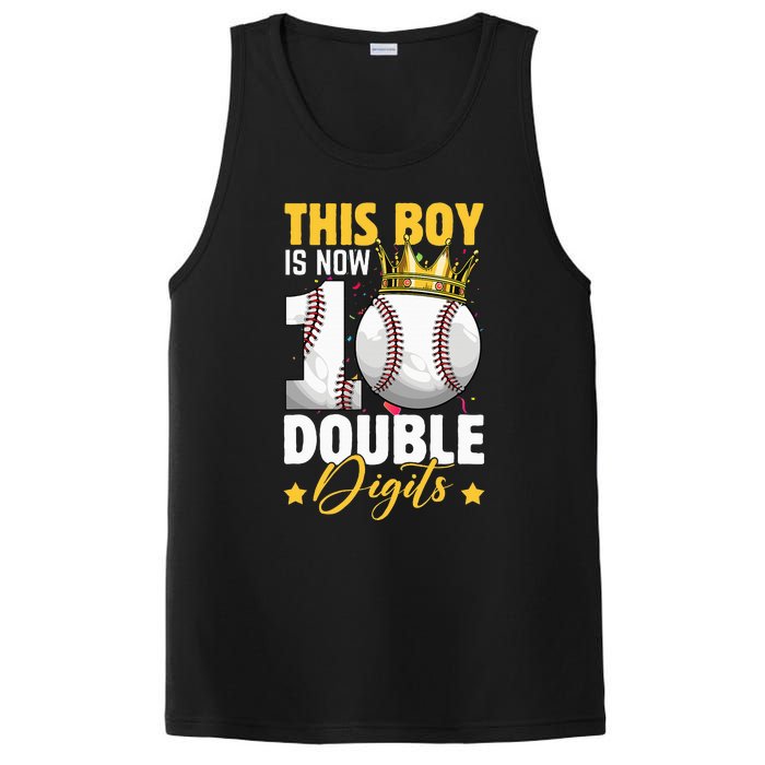 This Now 10 Double Digits Baseball 10 Years Old Birthday PosiCharge Competitor Tank