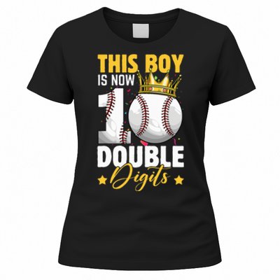 This Now 10 Double Digits Baseball 10 Years Old Birthday Women's T-Shirt