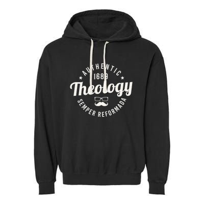 Theology Nerd 1689 Reformed Christian Seminary  Garment-Dyed Fleece Hoodie