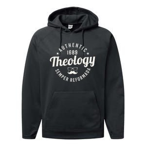 Theology Nerd 1689 Reformed Christian Seminary  Performance Fleece Hoodie