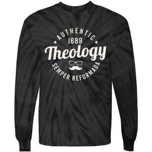 Theology Nerd 1689 Reformed Christian Seminary  Tie-Dye Long Sleeve Shirt