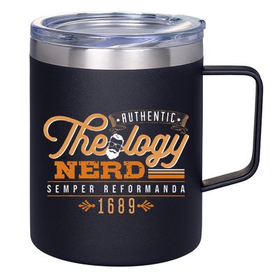 Theology Nerd 1689 Reformed Christian Seminary 12oz Stainless Steel Coffee Mug