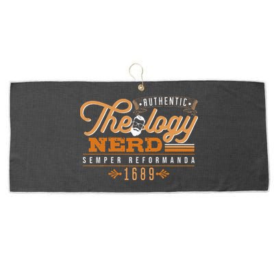 Theology Nerd 1689 Reformed Christian Seminary Large Microfiber Waffle Golf Towel