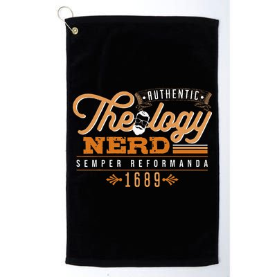 Theology Nerd 1689 Reformed Christian Seminary Golf Towel