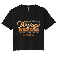 Theology Nerd 1689 Reformed Christian Seminary Women's Crop Top Tee