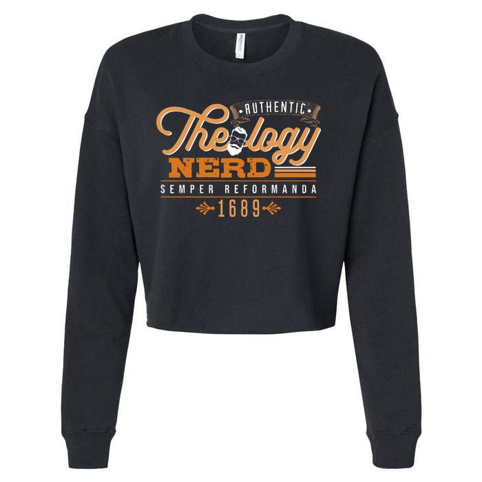 Theology Nerd 1689 Reformed Christian Seminary Cropped Pullover Crew