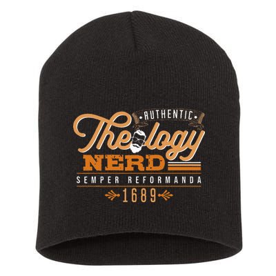 Theology Nerd 1689 Reformed Christian Seminary Short Acrylic Beanie