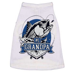 Trendy Number 1 Grandpa Fishing Logo Doggie Tank