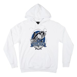 Trendy Number 1 Grandpa Fishing Logo Hoodie