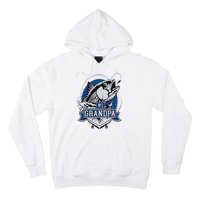 Trendy Number 1 Grandpa Fishing Logo Hoodie