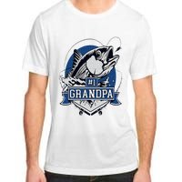 Trendy Number 1 Grandpa Fishing Logo Adult ChromaSoft Performance T-Shirt