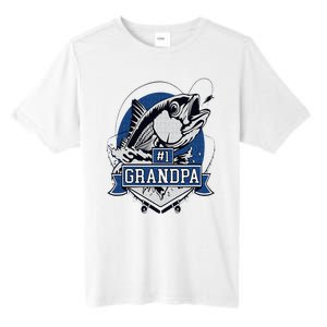 Trendy Number 1 Grandpa Fishing Logo Tall Fusion ChromaSoft Performance T-Shirt