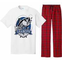 Trendy Number 1 Grandpa Fishing Logo Pajama Set