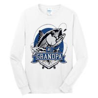 Trendy Number 1 Grandpa Fishing Logo Tall Long Sleeve T-Shirt