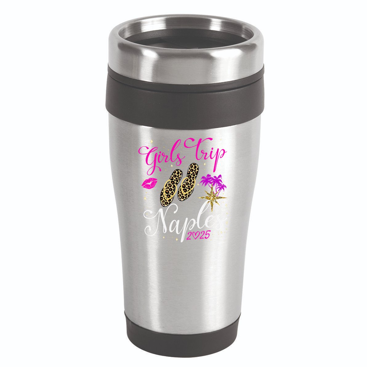Trip Naples 2025 Weekend Vacation Birthday Squad 16oz Travel Tumbler