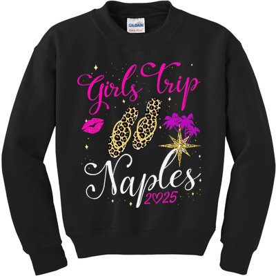 Trip Naples 2025 Weekend Vacation Birthday Squad Kids Sweatshirt