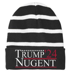 Trump Nugent 24 Apparel Striped Beanie with Solid Band