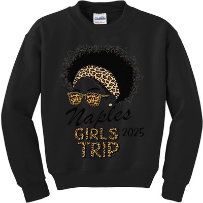 Trip Naples 2025 Weekend Vacation Birthday Squad Kids Sweatshirt