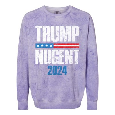 Trump Nugent 2024 Colorblast Crewneck Sweatshirt