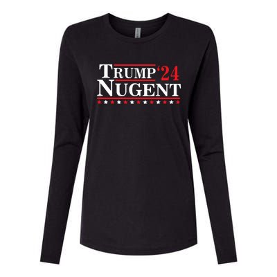 Trump Nugent 2024 Womens Cotton Relaxed Long Sleeve T-Shirt