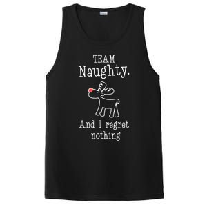 Team Naughty And I Regret Nothing Christmas Reindeer Gift PosiCharge Competitor Tank