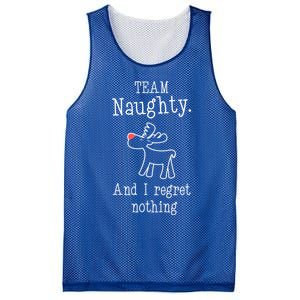 Team Naughty And I Regret Nothing Christmas Reindeer Gift Mesh Reversible Basketball Jersey Tank