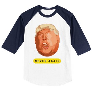 TRUMP NEVER AGAIN Baseball Sleeve Shirt