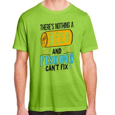 There's Nothing A Beer And Fishing Can't Fix Adult ChromaSoft Performance T-Shirt