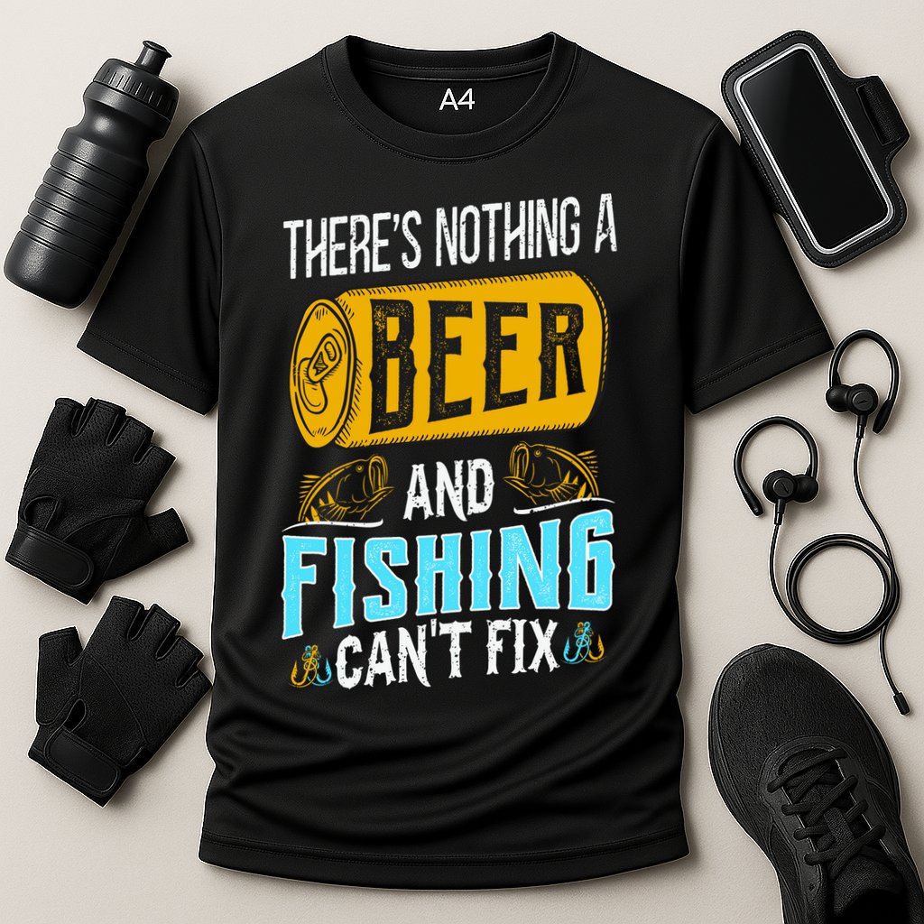 There's Nothing A Beer And Fishing Can't Fix Performance Shirt