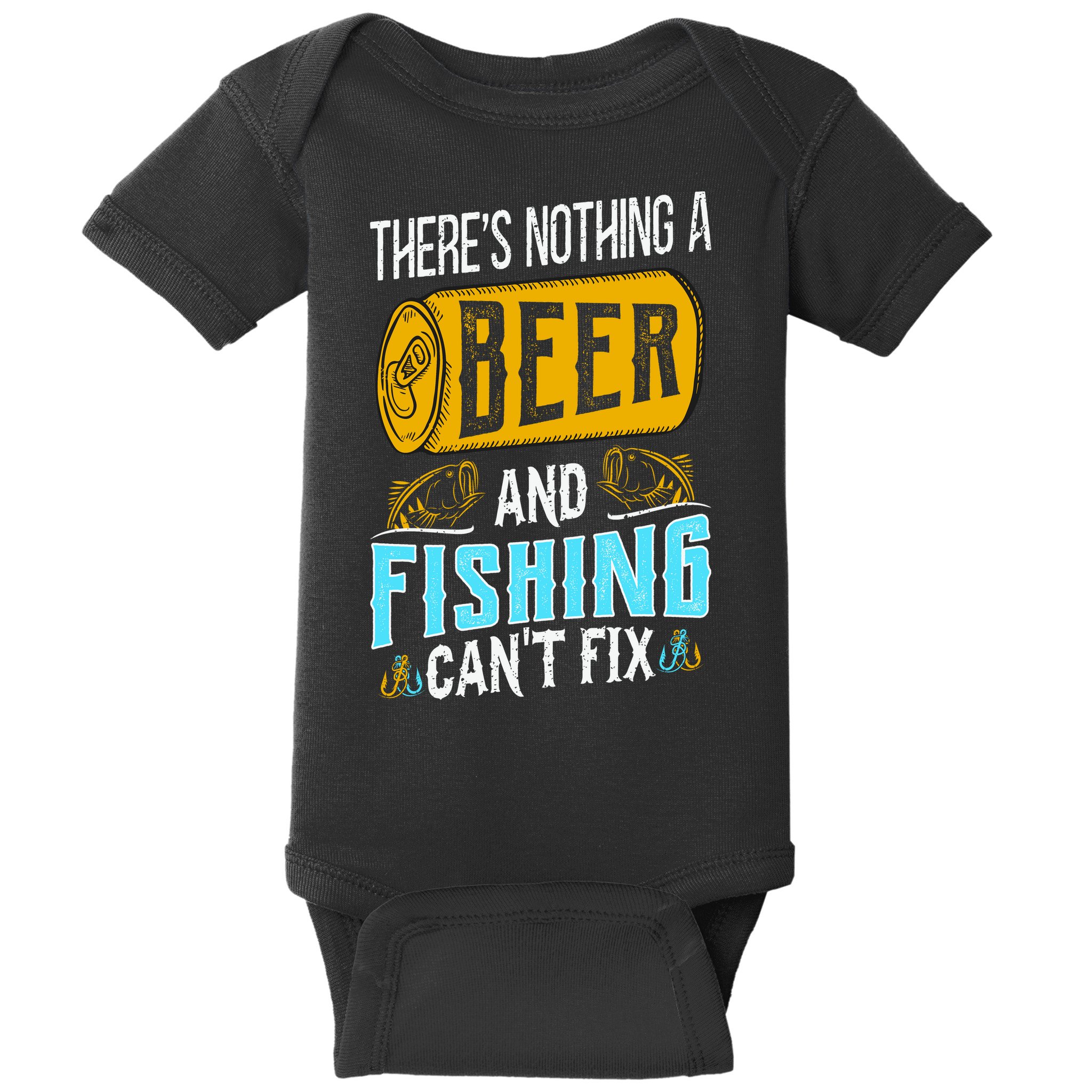 There's Nothing A Beer And Fishing Can't Fix Baby Bodysuit