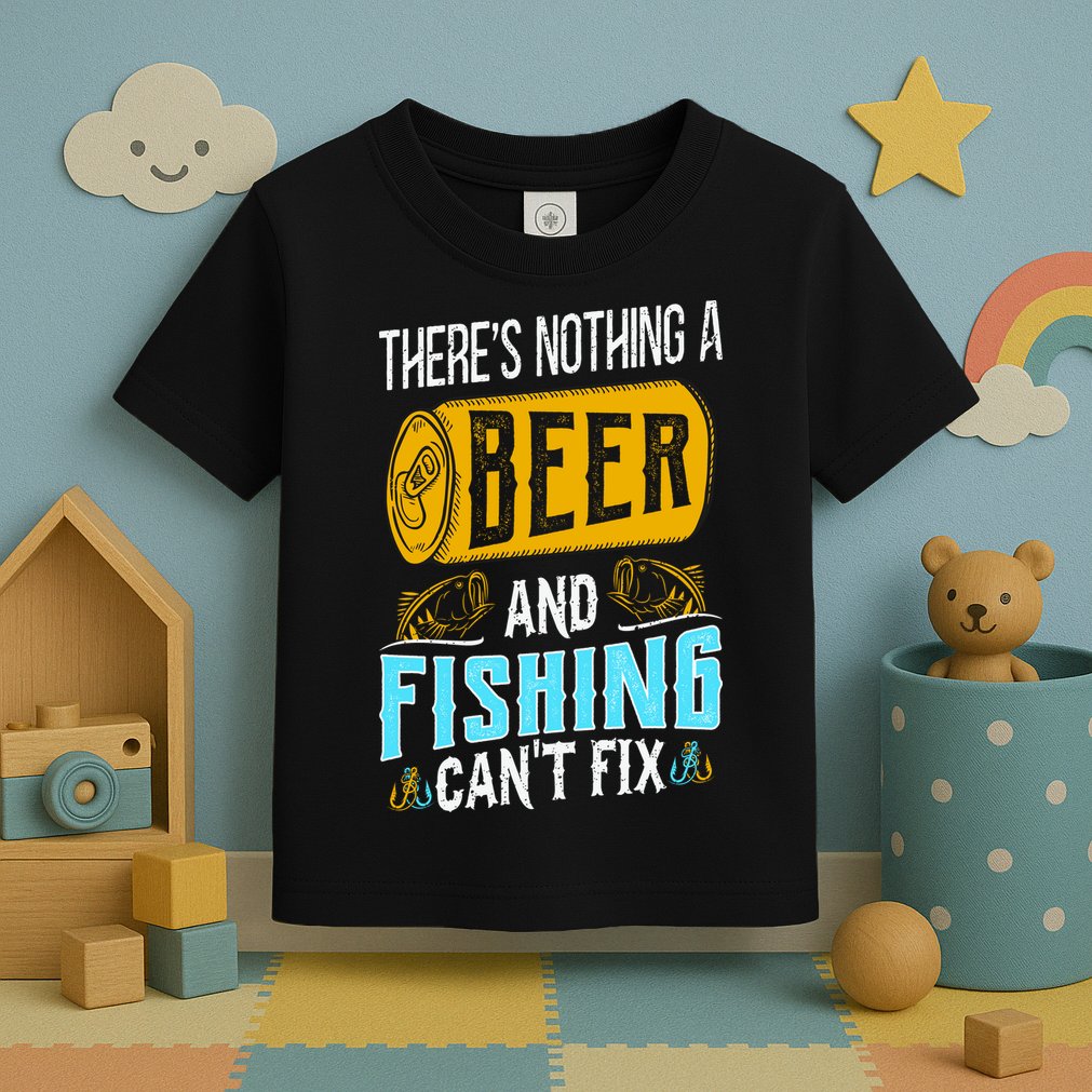 There's Nothing A Beer And Fishing Can't Fix Toddler T-Shirt