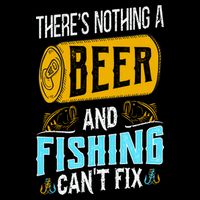There's Nothing A Beer And Fishing Can't Fix Wool Snapback Cap