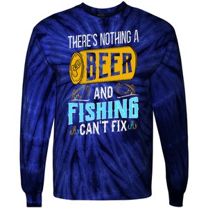 There's Nothing A Beer And Fishing Can't Fix Tie-Dye Long Sleeve Shirt